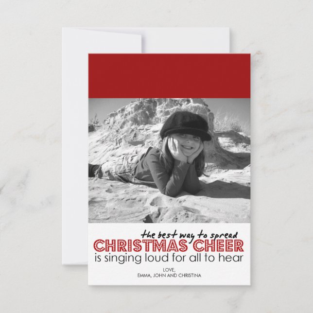 Christmas Photo Cards (Red) (Front)