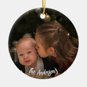 Christmas Photo Ceramic Tree Decoration