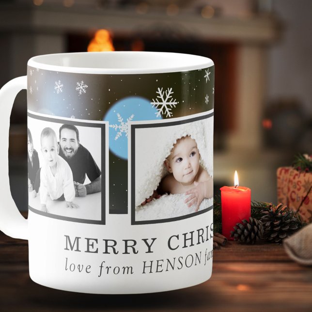 Christmas Photo Collage Custom Family Holiday Coffee Mug (Creator Uploaded)