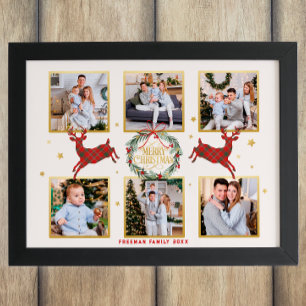 Christmas Photo Collage Family Keepsake Print