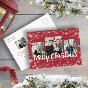 Christmas Photo Collage Holiday Postcard