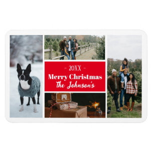 Christmas Photo Collage  Magnet
