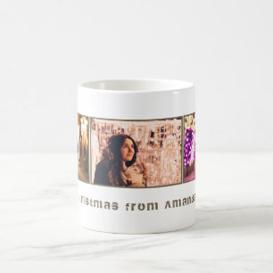 Christmas Photo Collage Mug   Modern Holiday