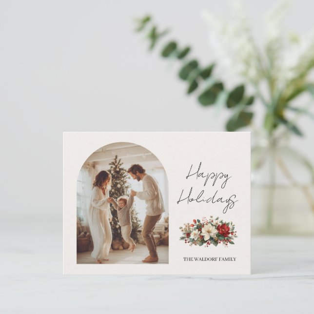 Christmas Photo Family | Custom Holiday Postcard (Standing Front)