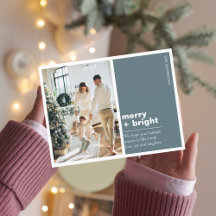 Christmas Photo Family | Merry + Bright Blue