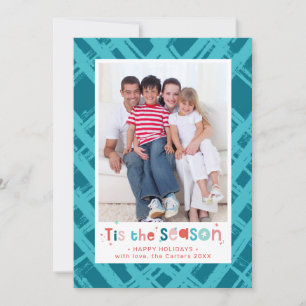 CHRISTMAS PHOTO family tis the season quote Holiday Card
