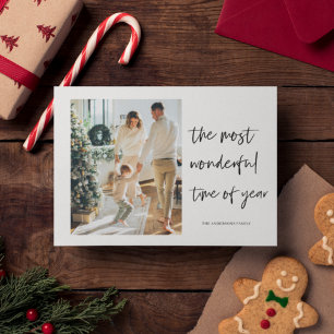 Christmas Photo Family   Wonderful Holiday Postcard