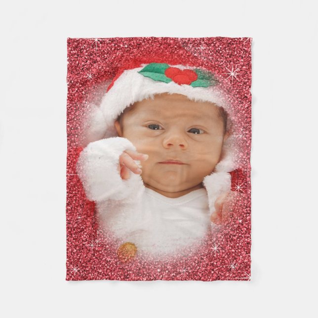 Christmas Photo Fleece Blanket (Front)