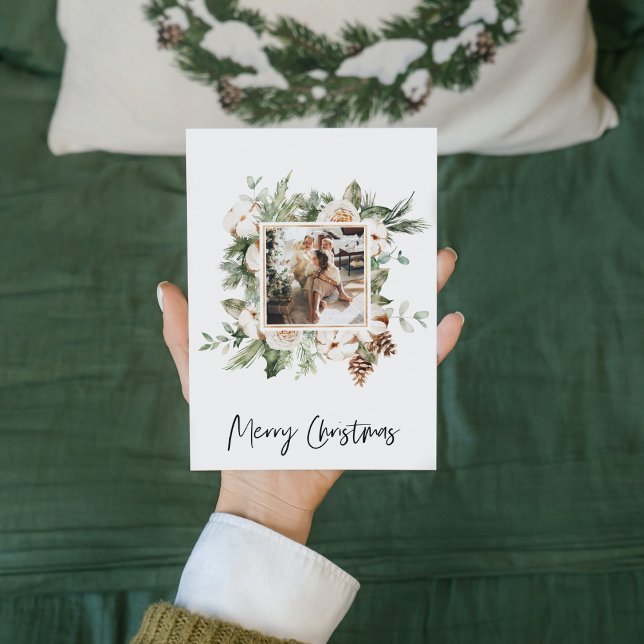 Christmas Photo & Floral Frame | Merry Christmas (Creator Uploaded)