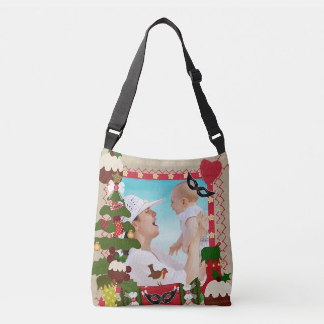 Christmas Photo Frame Crossbody Bag (Front)