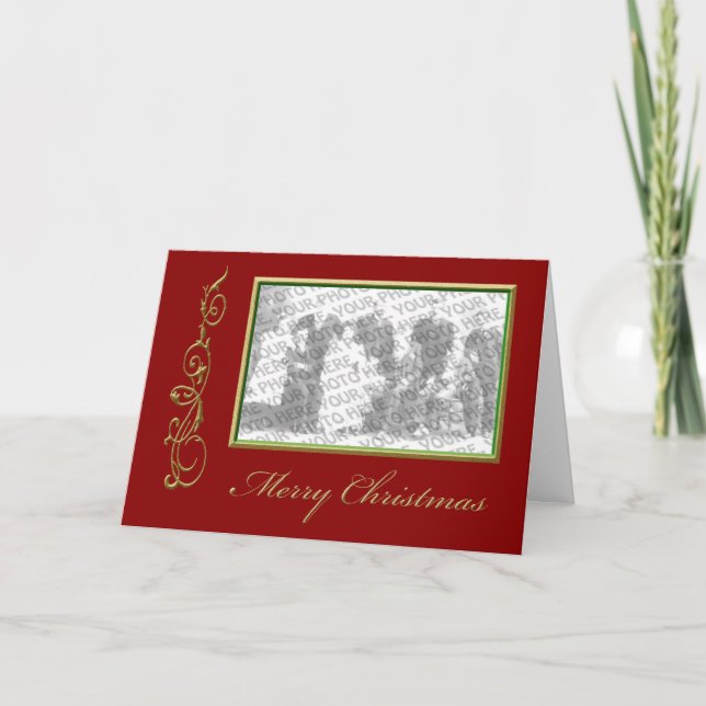 Christmas Photo Frame Greeting Holiday Card (Front)