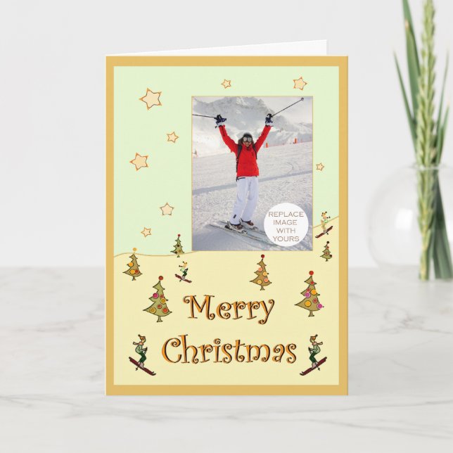 Christmas photo frame holiday card (Front)