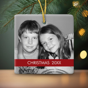 Christmas Photo Frame - Modern Ceramic Tree Decoration
