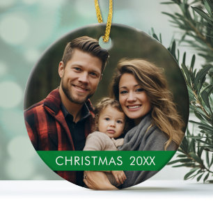 Christmas Photo Frame - Modern Ceramic Tree Decoration