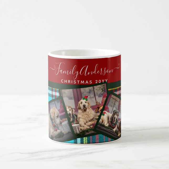 CHRISTMAS PHOTO GIFT - Anderson Tartan Collage Coffee Mug (Center)