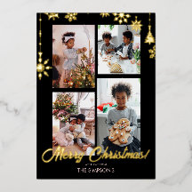 Christmas Photo Greeting Card | Foil Lettering