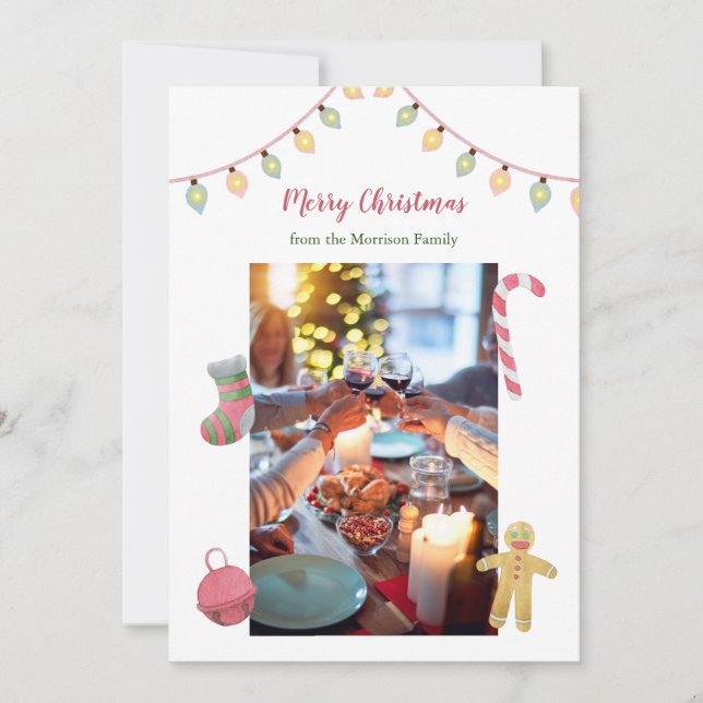 Christmas Photo Holiday Card, Picture Christmas Card (Front)