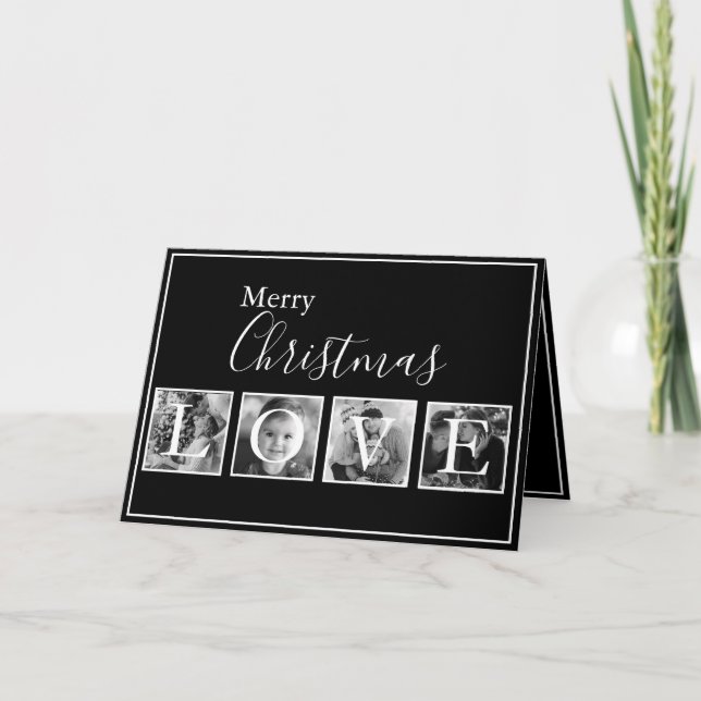 Christmas Photo Holiday Script Christmas Card (Front)