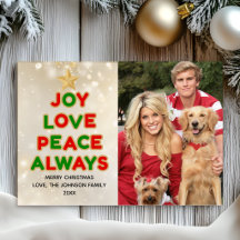Christmas Photo Holiday Tree Star Elegant Modern