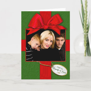 Christmas- Photo Inser Our Family to Yours - Gift Holiday Card