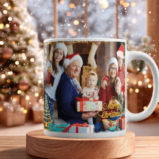 Christmas Photo Mug with Family - Personalized Gif