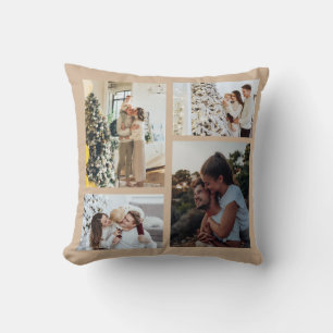 Christmas Photo Ornament, Photo Collage Christmas Cushion
