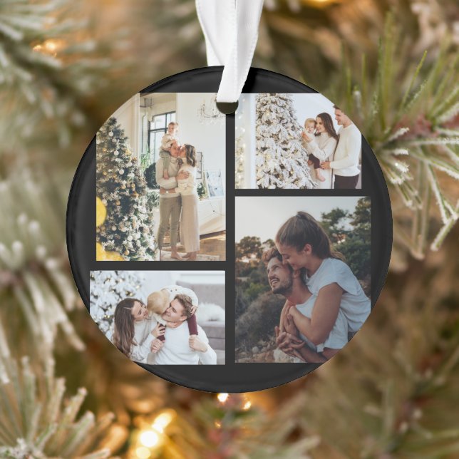 Christmas Photo Ornament, Photo Collage Christmas  Ornament (Tree)