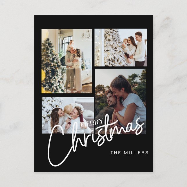 Christmas Photo Ornament, Photo Collage Christmas  Postcard (Front)