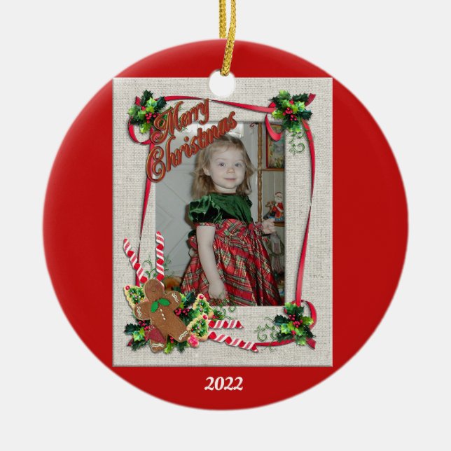 Christmas photo ornament sweets (Front)