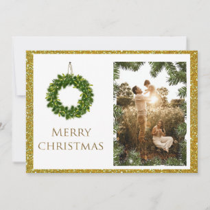 Christmas Photo Personalise Name Picture Elegant Holiday Card