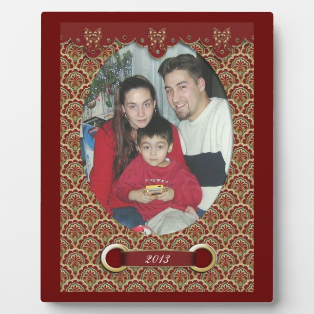 Christmas photo plaque victorian design (Front)
