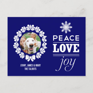 Christmas Photo Postcard - Peace, Love, and Joy