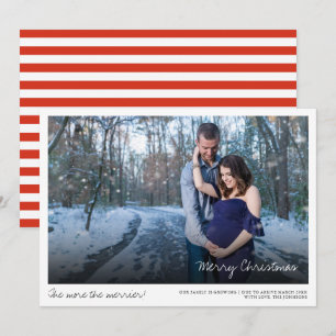 Christmas Photo Pregnancy Announcement Card