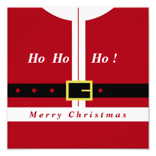 Christmas Photo Print Funny Santa Claus Design
