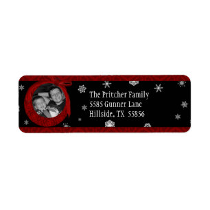 Christmas Photo Return Address Label