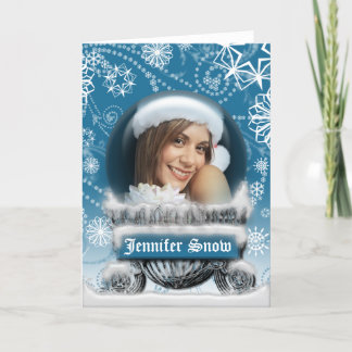 Christmas Photo Snow Globe Template Blank Inside