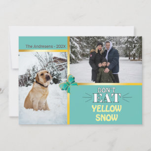 Christmas Photo Template Don't Eat Yellow Snow