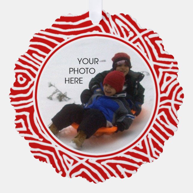 Christmas Photo Tree Decoration Card (Front)