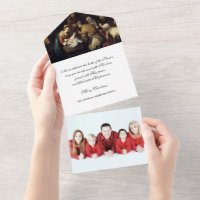 Christmas Photo Virgin Mary Jesus Poinsettia