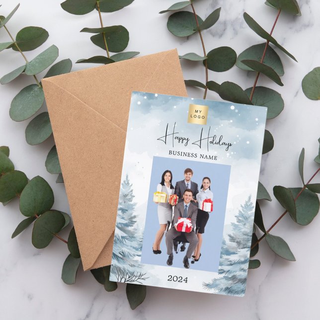 Christmas photo winter landscape business holiday card (Creator Uploaded)
