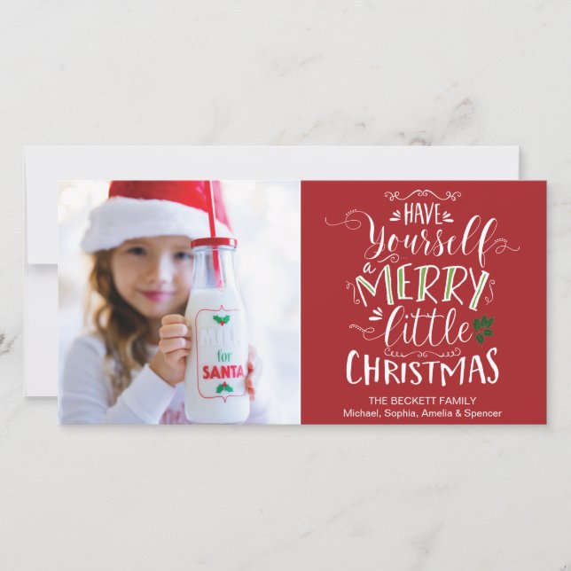 Christmas Photocard - Have Yourself a Merry Little Holiday Card (Front)