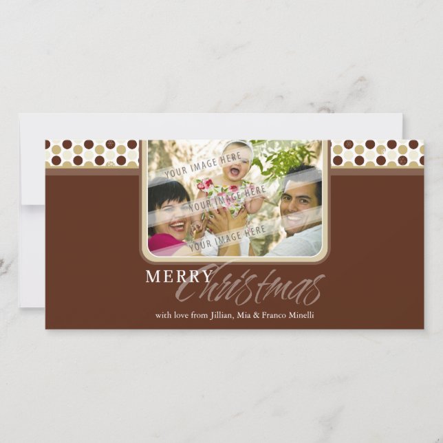 CHRISTMAS PHOTOCARD :: minispot snowflake 2B Holiday Card (Front)