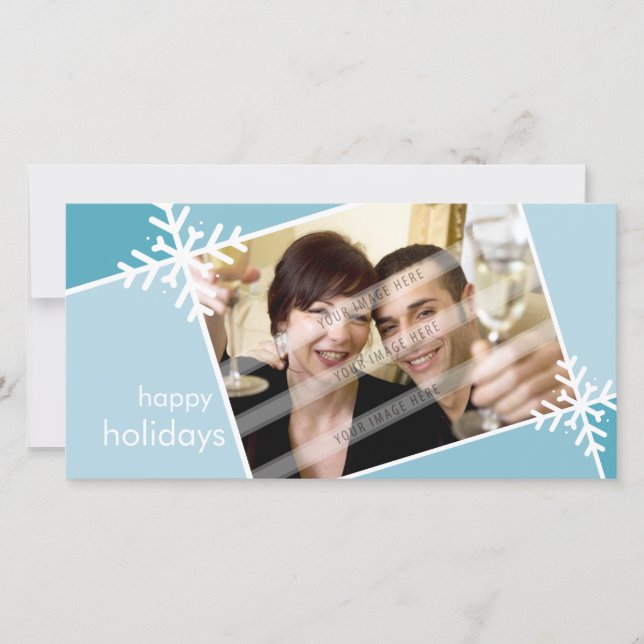 CHRISTMAS PHOTOCARD :: modernista snowflake L3 Holiday Card (Front)