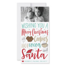 Christmas Photocard - Santa, Cookies, Hot Chocolat
