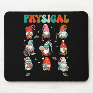 Christmas Physical Therapy Christmas Gnome Physica Mouse Mat