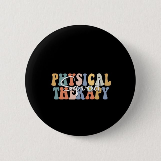 Christmas Physical Therapy Pt Squad Paediatrics Th 6 Cm Round Badge (Front)