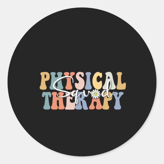 Christmas Physical Therapy Pt Squad Paediatrics Th Classic Round Sticker (Front)