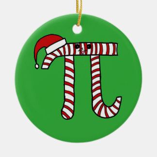 Christmas Pi Cartoon Math Geek Ceramic Tree Decoration