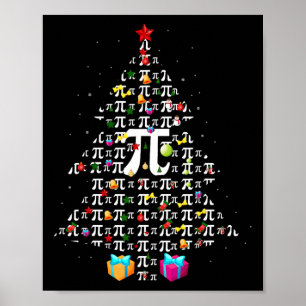 Christmas Pi Funny Mathematics Pi Day Christmas Tr Poster