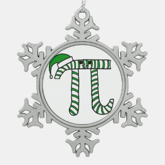 Christmas Pi Math Geek Ornament in Green